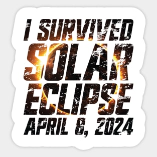 I Survived Solar Eclipse April 8, 2024 v2 Sticker